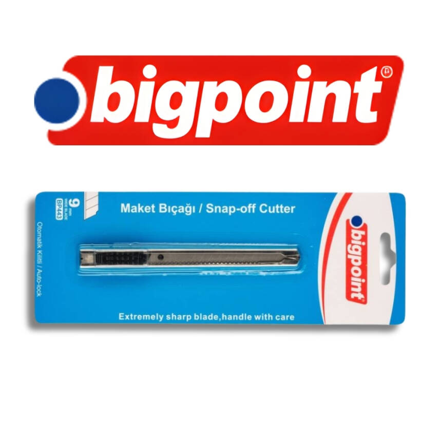 Bigpoint Cep Tipi Maket Bıçağı, 9 mm, Karbon Çelik, Kırılabilir Uçlu - 4
