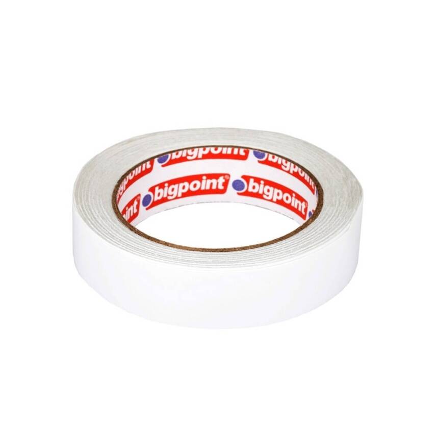 Bigpoint Çift Taraflı Hotmelt Bant, 25 mm x 25 m, Tüm Yüzeyler İçin - 2