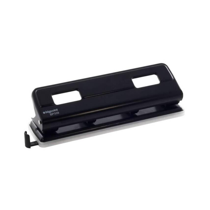 Bigpoint Delgeç Dört Delikli Siyah, 16 Sayfa Kapasiteli, Metal Aksam - 1