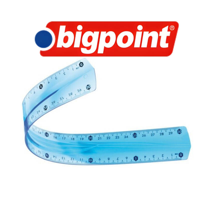 Bigpoint Esnek Cetvel, 30cm, Kırılma Dayanıklı, Yuvarlak Ölçüye Uygun - 3