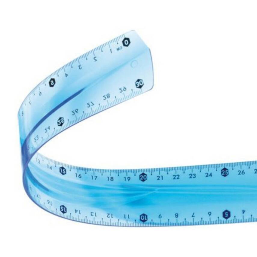 Bigpoint Esnek Cetvel, 30cm, Kırılma Dayanıklı, Yuvarlak Ölçüye Uygun - 2