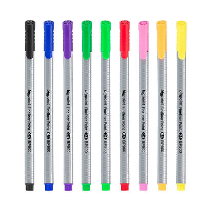 Bigpoint Fineliner Kalem, 0.4 mm Fiber Uç, Kokusuz Su Bazlı, Açık Mavi - 4