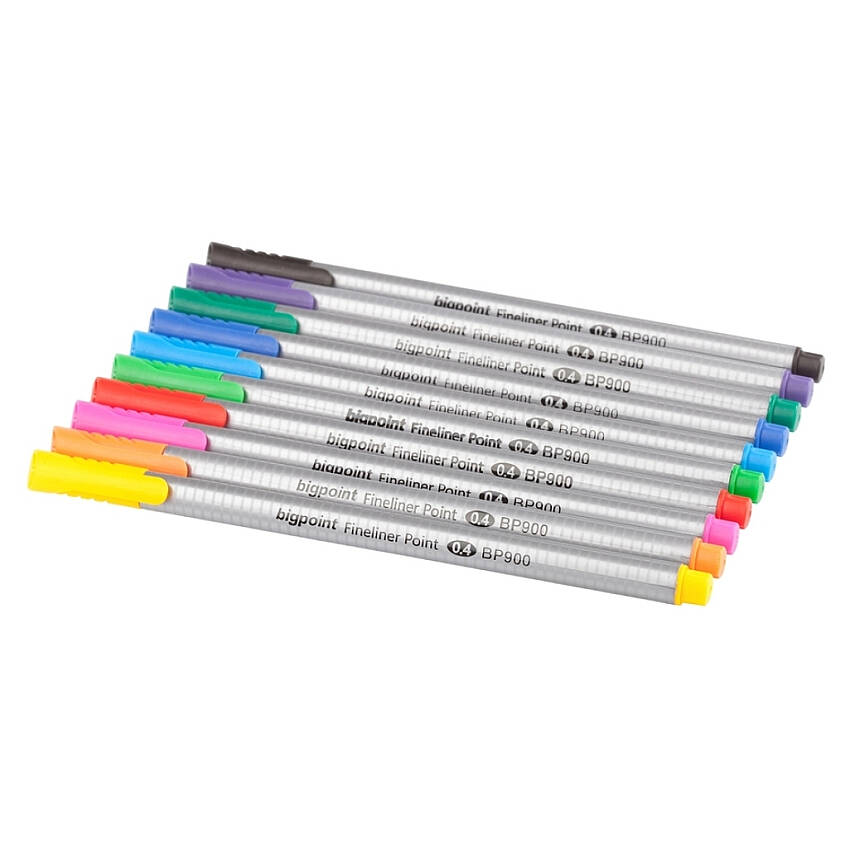 Bigpoint Fineliner Kalem, 0.4 mm Fiber Uç, Kokusuz Su Bazlı, Açık Mavi - 5