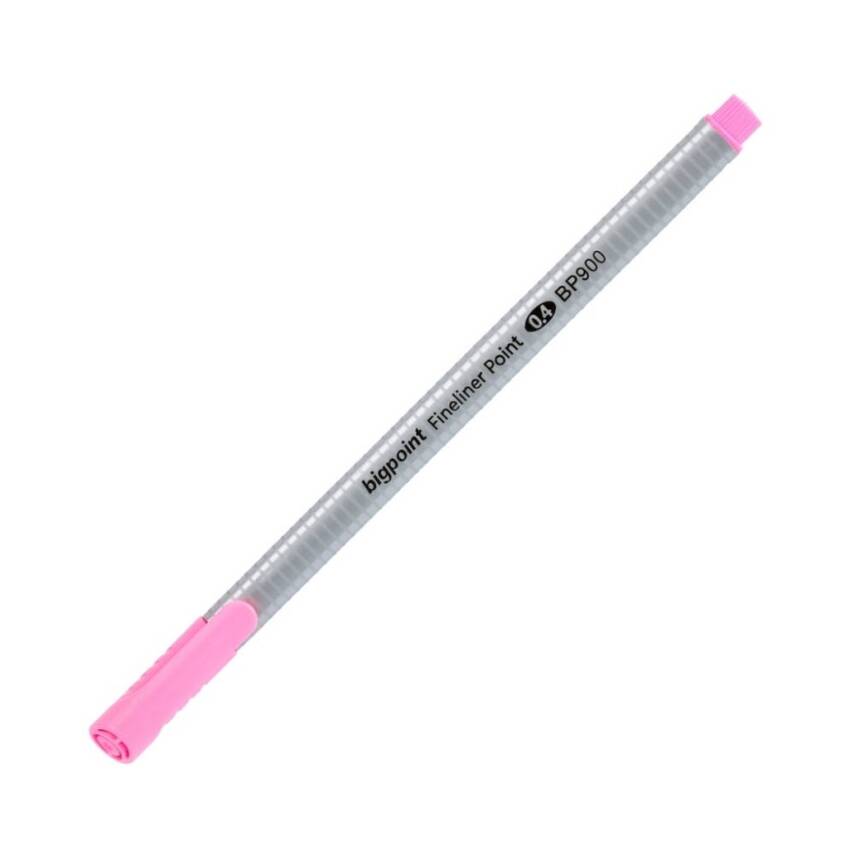 Bigpoint Fineliner Kalem, 0.4 mm Fiber Uç, Kokusuz Su Bazlı, Pembe - 1