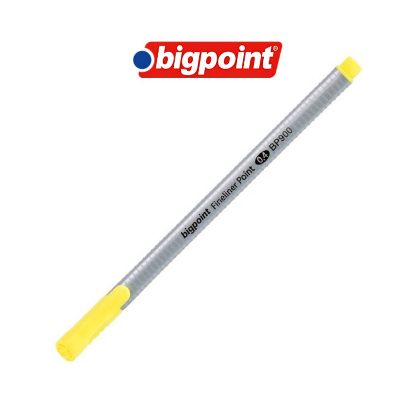 Bigpoint Fineliner Kalem, 0.4 mm Fiber Uç, Kokusuz Su Bazlı, Sarı - 3