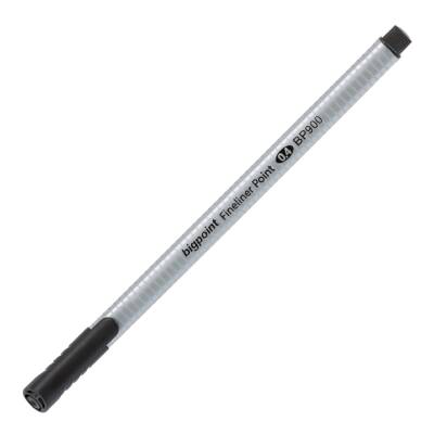 Bigpoint Fineliner Kalem, 0.4 mm Fiber Uç, Kokusuz Su Bazlı, Siyah - 1
