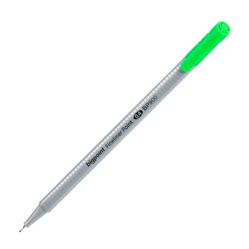 Bigpoint Fineliner Kalem, 0.4mm Fiber Uç, Kokusuz Su Bazlı, Açık Yeşil - 3