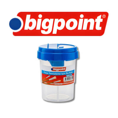 Bigpoint Fırça Yıkama Su Kabı, Dökülmez Kapak, Çift Hazneli, Sulu Boya - 3