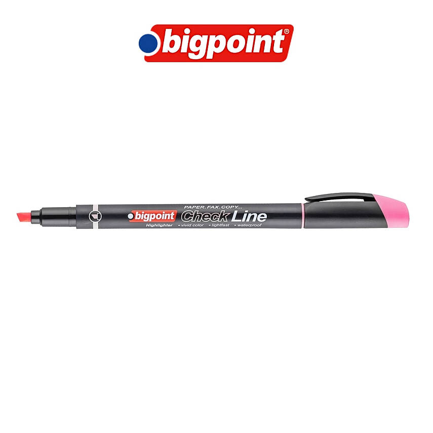 Bigpoint Fosforlu Kalem, Cep Tipi, Su Bazlı, Kurumaya Dayanıklı, Pembe - 2
