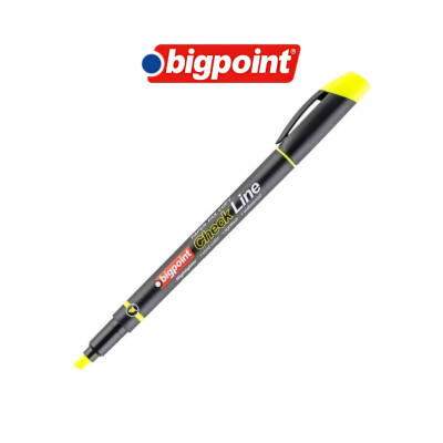Bigpoint Fosforlu Kalem, Cep Tipi, Su Bazlı, Kurumaya Dayanıklı, Sarı - 2