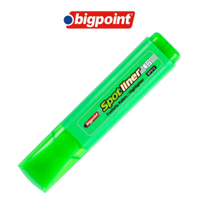 Bigpoint Fosforlu Kalem, Su Bazlı, Kuruma ve Silinmeye Dayanıklı,Yeşil - 3
