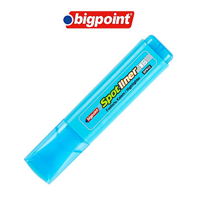 Bigpoint Fosforlu Kalem, Su Bazlı, Kuruma ve Silinmeye Dayanıklı, Mavi - 5