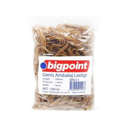 Bigpoint Geniş Ambalaj Lastiği 500 gr, %100 Kauçuk, Dayanıklı ve Esnek - Bigpoint