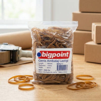 Bigpoint Geniş Ambalaj Lastiği 500 gr, %100 Kauçuk, Dayanıklı ve Esnek - 3