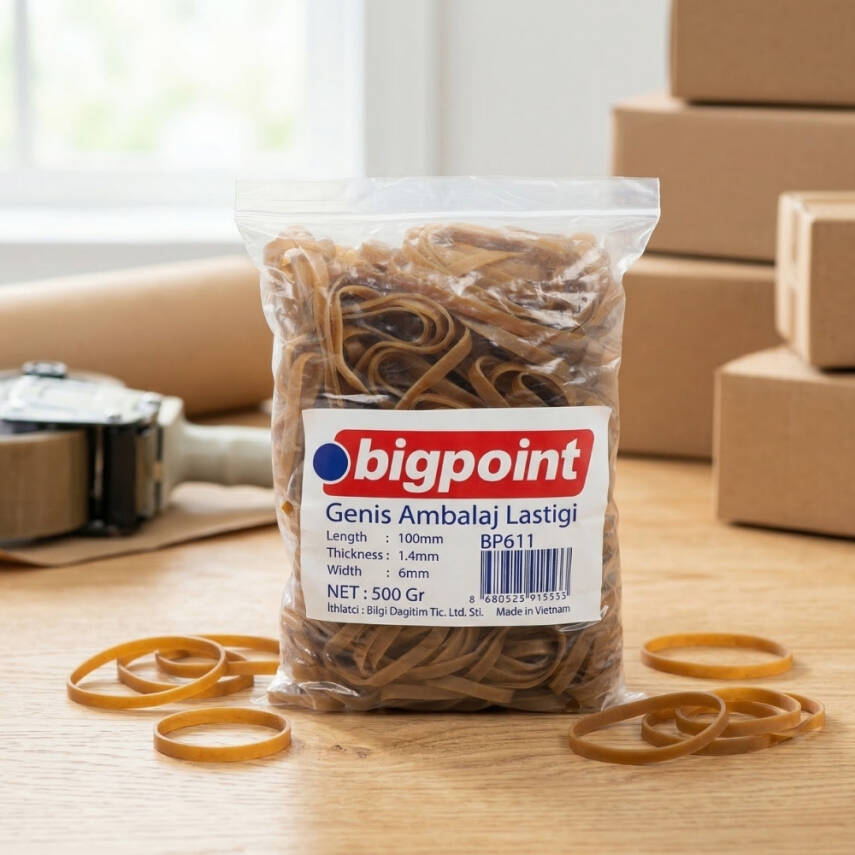 Bigpoint Geniş Ambalaj Lastiği 500 gr, %100 Kauçuk, Dayanıklı ve Esnek - 3