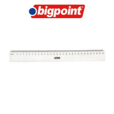 Bigpoint Geniş Cetvel, 30 cm, Kolay Kırılmaz Plastik - 2
