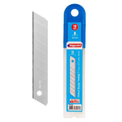 Bigpoint Geniş Maket Bıçağı Yedeği, 10’lu Tüp, Karbon Çelik, 18 mm - Bigpoint