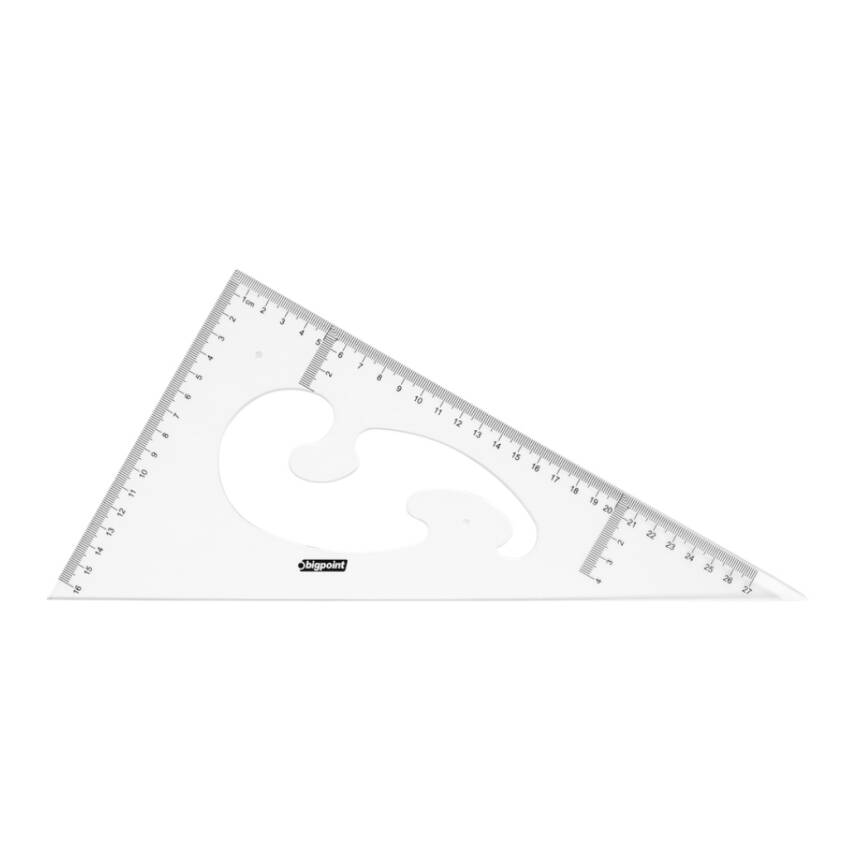 Bigpoint Gönye Seti, Kolay Kırılmaz PS Plastik, 2’li Set, 30 cm - 2