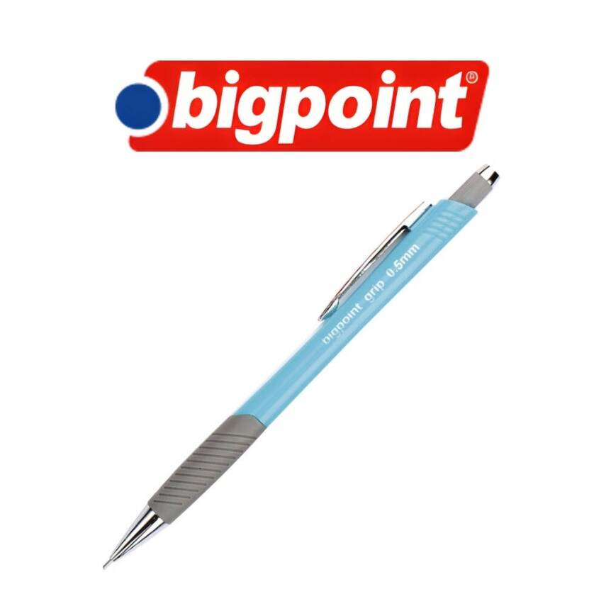 Bigpoint Grip Versatil Kalem, 0.5 mm, Gizlenebilir Uçlu, Açık Mavi - 2