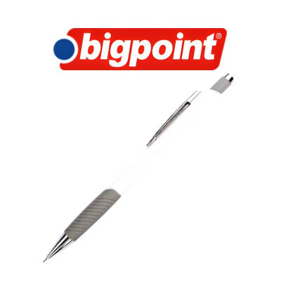 Bigpoint Grip Versatil Kalem, 0.5 mm, Gizlenebilir Uçlu, Beyaz - 2
