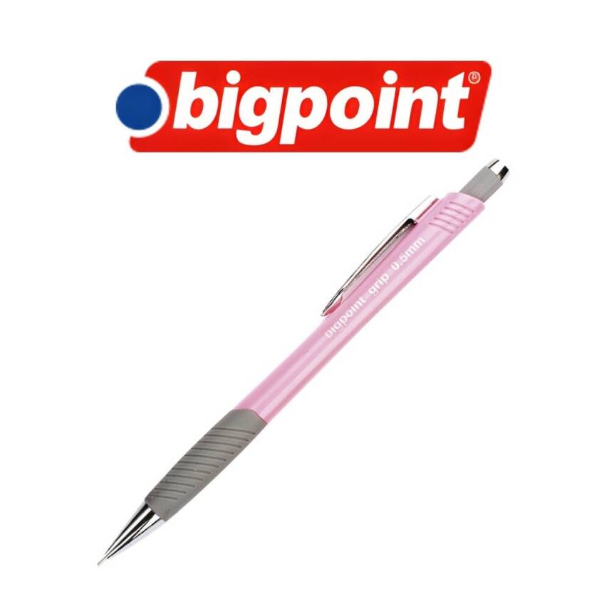 Bigpoint Grip Versatil Kalem, 0.5 mm, Gizlenebilir Uçlu, Pembe - 2