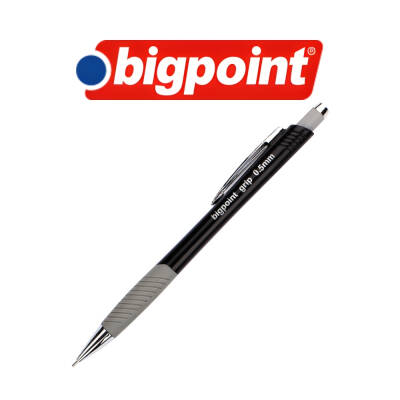Bigpoint Grip Versatil Kalem, 0.5 mm, Gizlenebilir Uçlu, Siyah - 2