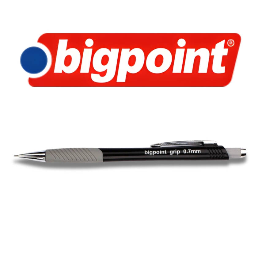 Bigpoint Grip Versatil Kalem, 0.7 mm, Metal Uç, Yumuşak Gövde, Siyah - 4