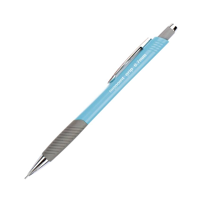 Bigpoint Grip Versatil Kalem, 0.7 mm, Metal Uç,Yumuşak Gövde,Açık Mavi - 1