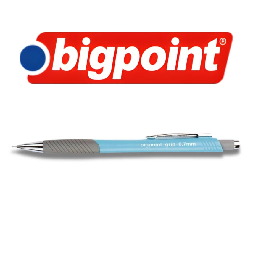 Bigpoint Grip Versatil Kalem, 0.7 mm, Metal Uç,Yumuşak Gövde,Açık Mavi - 4