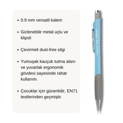 Bigpoint Grip Versatil Kalem, 0.9mm, Metal, Yumuşak Gövde, Açık Mavi - 3