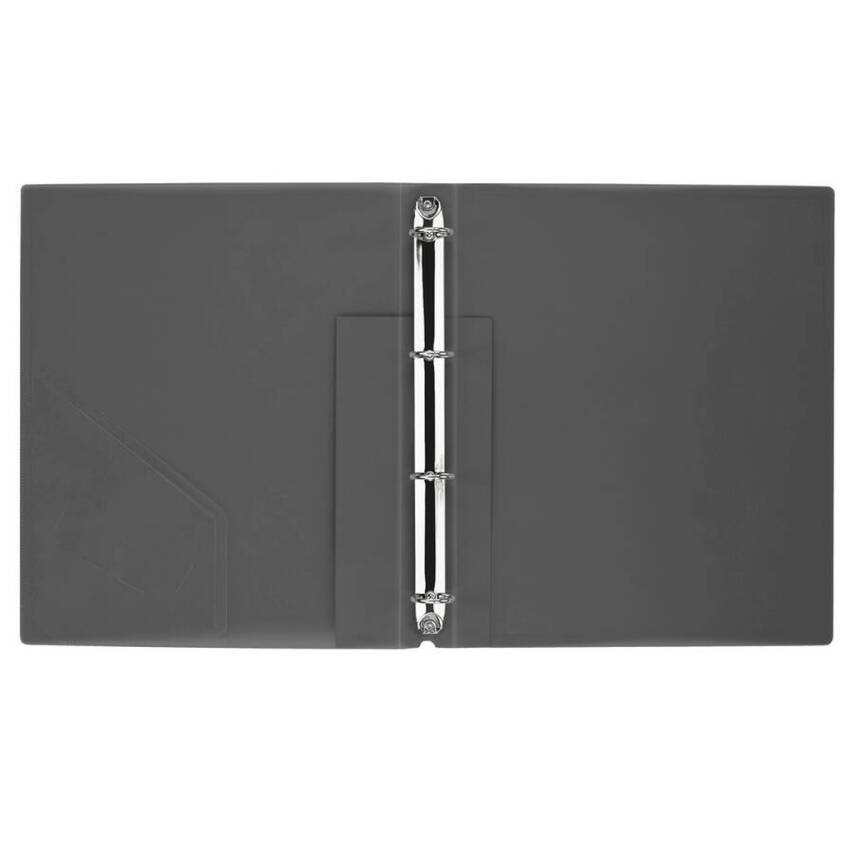 Bigpoint Halkalı Klasör, 4 Halkalı, İç Cepli, 150 A4 Kapasiteli, Siyah - 2