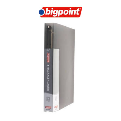 Bigpoint Halkalı Klasör, 4 Halkalı, İç Cepli, 150 A4 Kapasiteli, Siyah - 3