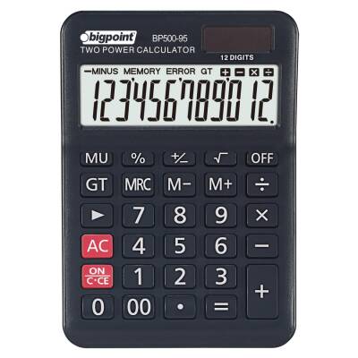 Bigpoint Hesap Makinesi, 12 Haneli, Güneş Enerjili, Ekstra Fonksiyonlu - Bigpoint