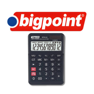 Bigpoint Hesap Makinesi, 12 Haneli, Güneş Enerjili, Ekstra Fonksiyonlu - 3