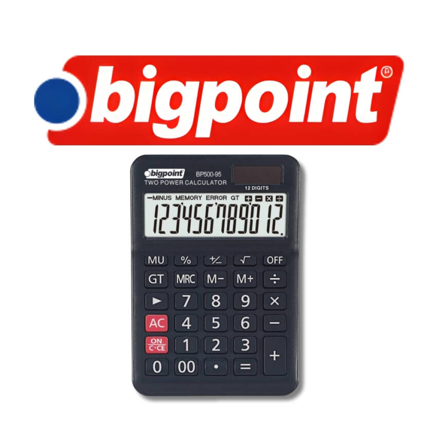 Bigpoint Hesap Makinesi, 12 Haneli, Güneş Enerjili, Ekstra Fonksiyonlu - 3