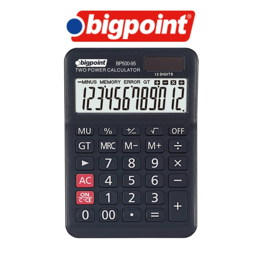 Bigpoint Hesap Makinesi, 12 Haneli, Güneş Enerjili - 2