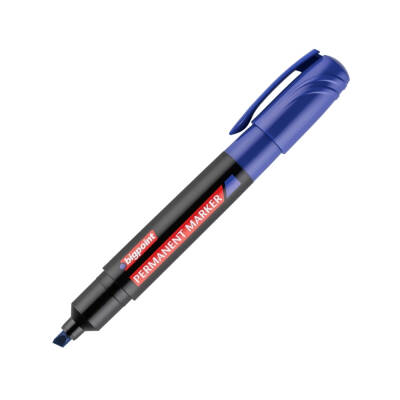 Bigpoint Jumbo Asetat Kalemi, Kesik Uçlu, Hızlı Kuruyan Yapı, Mavi - Bigpoint