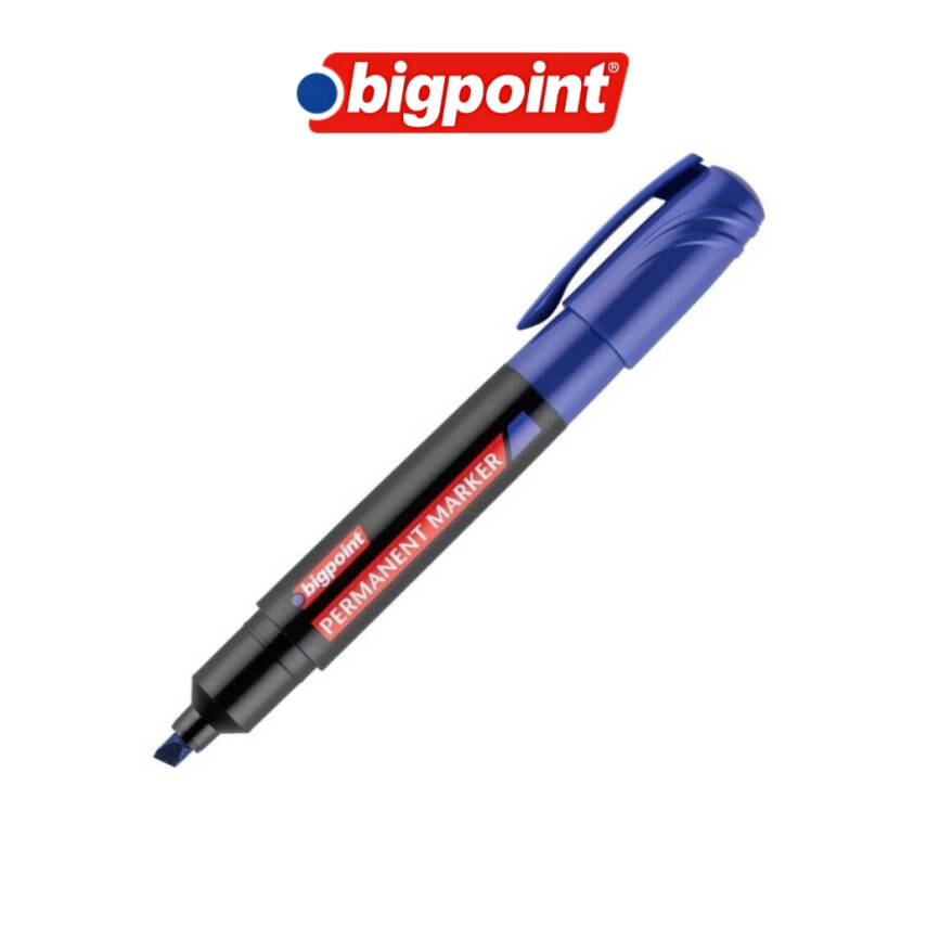 Bigpoint Jumbo Asetat Kalemi, Kesik Uçlu, Hızlı Kuruyan Yapı, Mavi - 2
