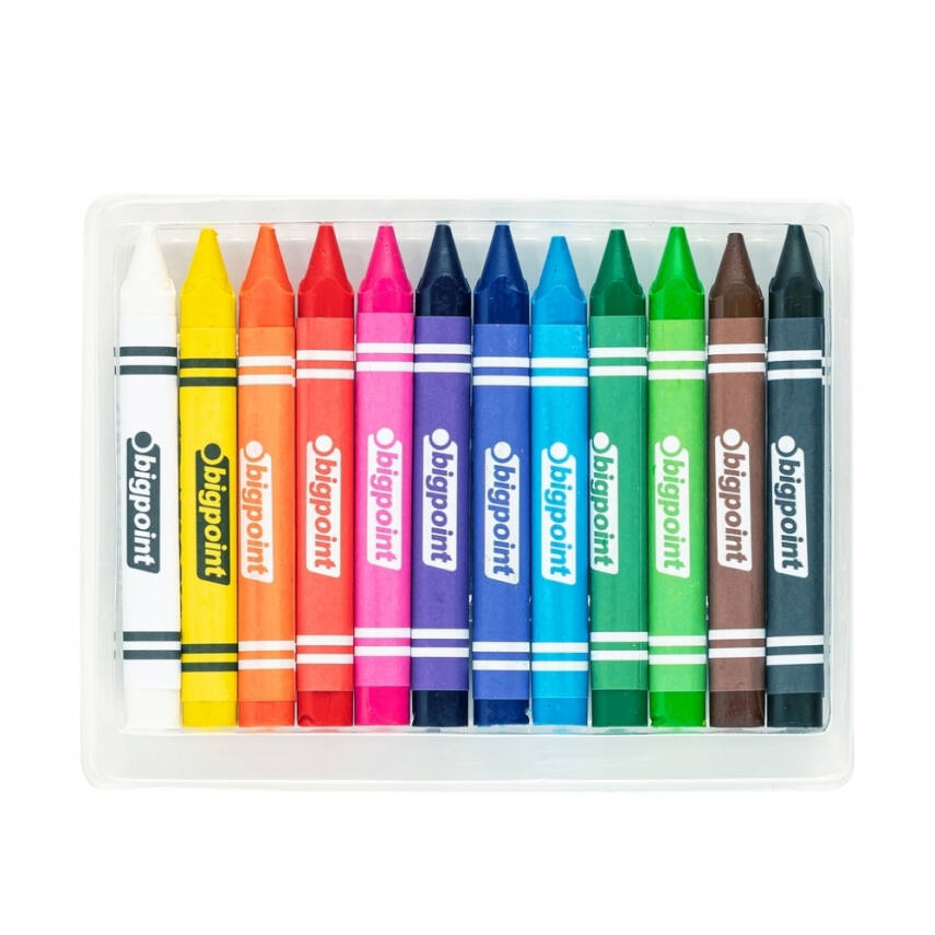 Bigpoint Jumbo Mum Boya Seti, 12 Renk, Güvenli, Kolay Temizlenir - 2