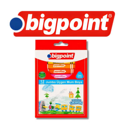 Bigpoint Jumbo Mum Boya Seti, 12 Renk, Güvenli, Kolay Temizlenir - 4