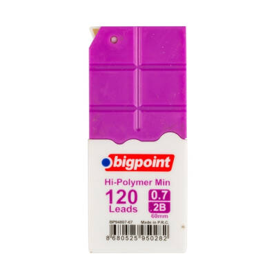 Bigpoint Kalem Ucu, 0.7 mm, 2B, 120'li Mor Tüp - Bigpoint