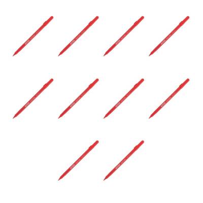 Bigpoint Keçeli Kalem, 10 Adet, Kumaş Uyumlu Mürekkep, Kırmızı - 2