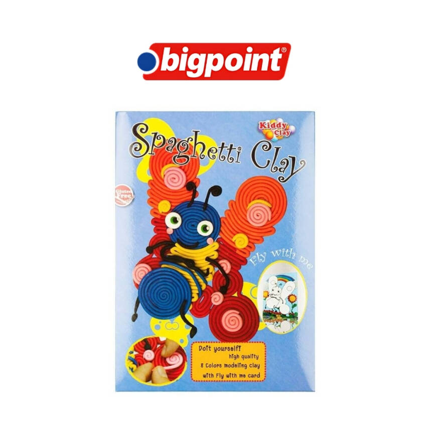 Bigpoint Kiddy Clay Spaghetti Hamur, Kolay Şekil Alan, 100gr, 8 Renkli - 2