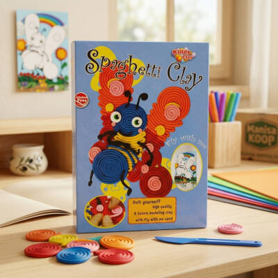 Bigpoint Kiddy Clay Spaghetti Hamur, Kolay Şekil Alan, 100gr, 8 Renkli - 3