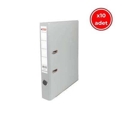Bigpoint Dar Klasör, 10 Adet, 2 Halkalı, 350 Sayfa Kapasiteli, Gri - Bigpoint