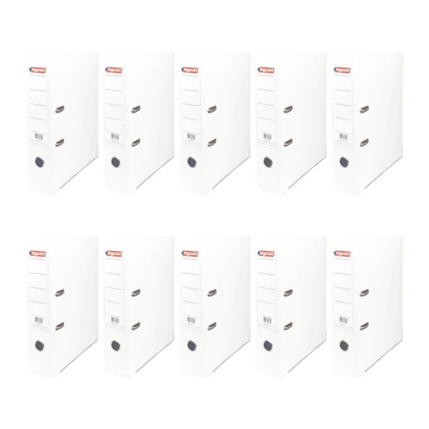 Bigpoint Klasör, 10 Adet, 2 Halkalı, 480 Sayfa Kapasiteli, Beyaz - 2