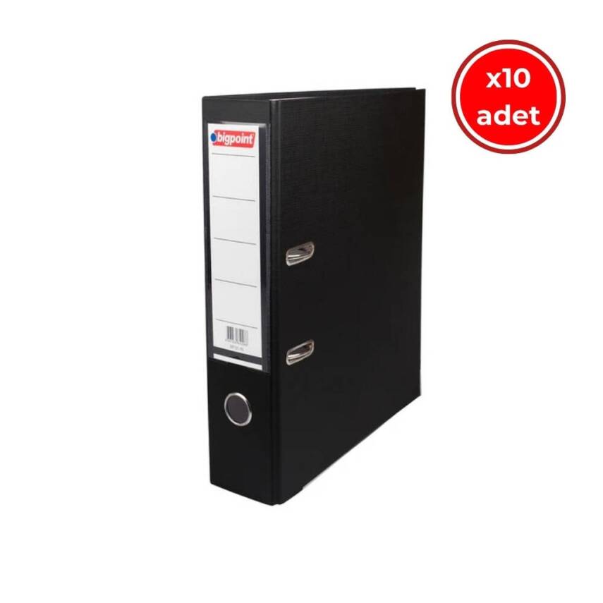 Bigpoint Geniş Klasör, 10 Adet, 2 Halkalı, 480 Sayfa Kapasiteli, Siyah - 1
