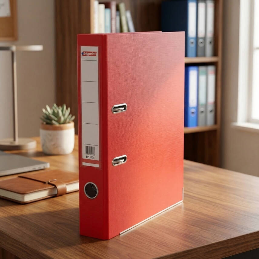 Bigpoint Dar Klasör, 2 Halkalı Mekanizma, 350 Sayfa Kapasite, Kırmızı - 2