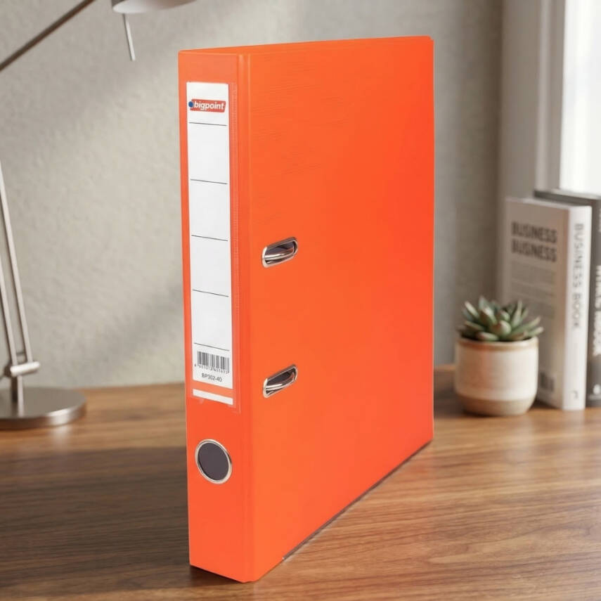 Bigpoint Dar Klasör, 2 Halkalı Mekanizma, 350 Sayfa Kapasite, Turuncu - 2