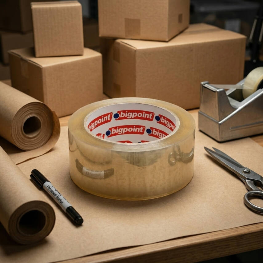 Bigpoint Koli Bandı 45 mm x 100 m Şeffaf, Yüksek Dayanıklılık - 2